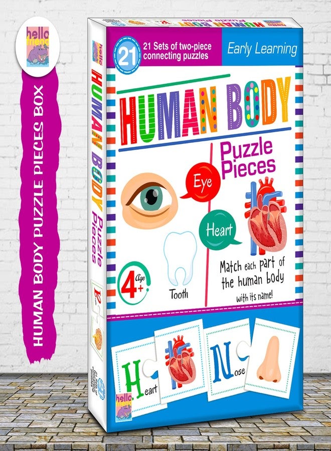 BRIJBASI Human Body Jigsaw Puzzle Connecting 2-Piece (Set of 21 pcs) for Kids, Childrens and Toddlers - Early Learning Educational Brain Booster with Fun and Engaging - Ages 4+ - Image 4